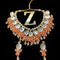 Zevar Jewelry Copy of kundan Necklace Earring With Maangtika set by Zevar