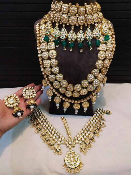 Zevar Jewelry Exclusive bridal Kundan full Bridal Jewellery Necklace set By Zevar