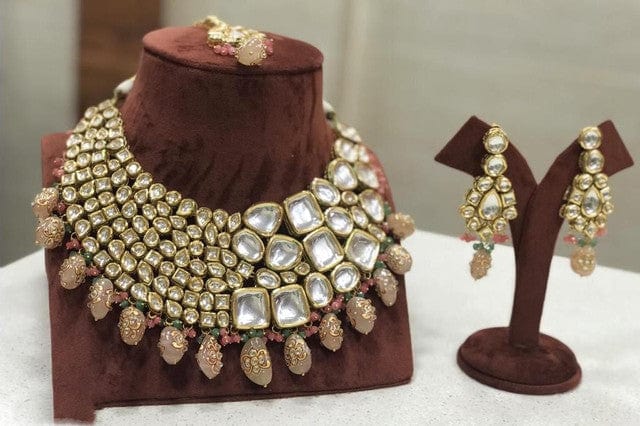Zevar Jewelry High Quality Kundan Jewellery Meenakari Work Back Side Set By Zevar