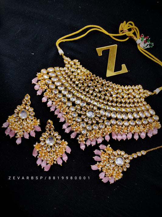 Zevar Jewelry High Quality & Premium Quality Kundan Bridal Jewellery Choker Set By Zevar