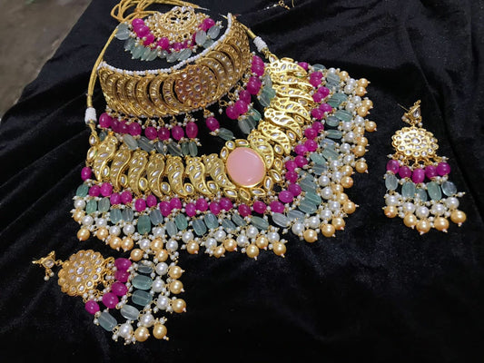 Zevar Jewelry Kundan Bridal Jewellery Necklace set By Zevar
