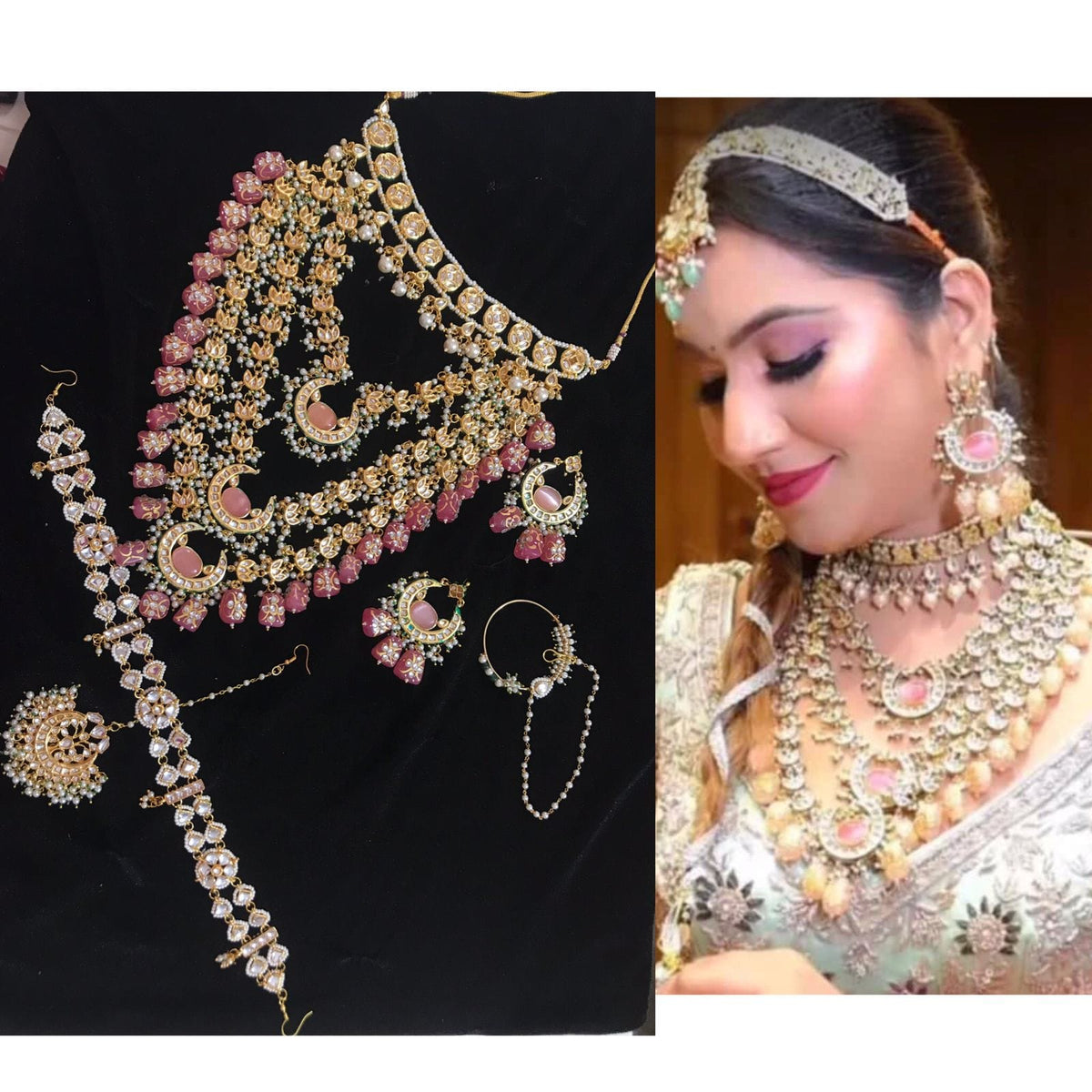 Zevar Jewelry Kundan Bridal Jewellery Necklace set By Zevar