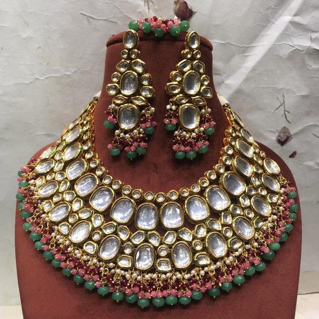 Zevar Jewelry Marvelous Maharani Set Kundan Jewellery Meenakari Work Back Side Set By Zevar