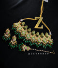 Zevar Jewelry Meenakari Choker Necklace earrings maangtikka set by Zevar
