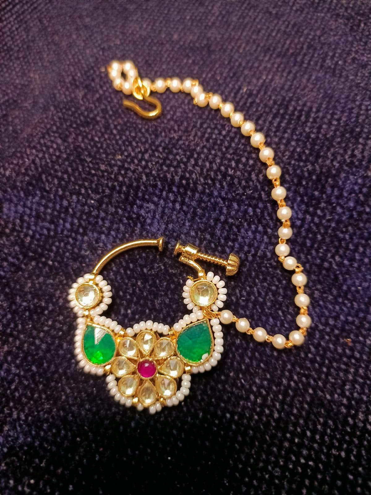 Ahmadabadi kundan@nose ring : 4999+$ ready to dispatch Lv