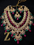 Zevar Jewelry Traditional Kundan Bridal Jewellery Necklace set By Zevar