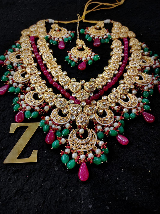 Zevar Jewelry Traditional Kundan Bridal Jewellery Necklace set By Zevar