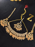 Zevar Kundan Necklace With Pearl By Zevar