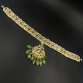 Zevar Maangtikka Traditional Studded Kundan Weddin Matha Patti Mang Tika Prom Head Piece for Women & Girls By Zevar.