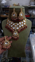 Zevar Necklace Kundan pearl and beads Choker Necklace. set by zevar