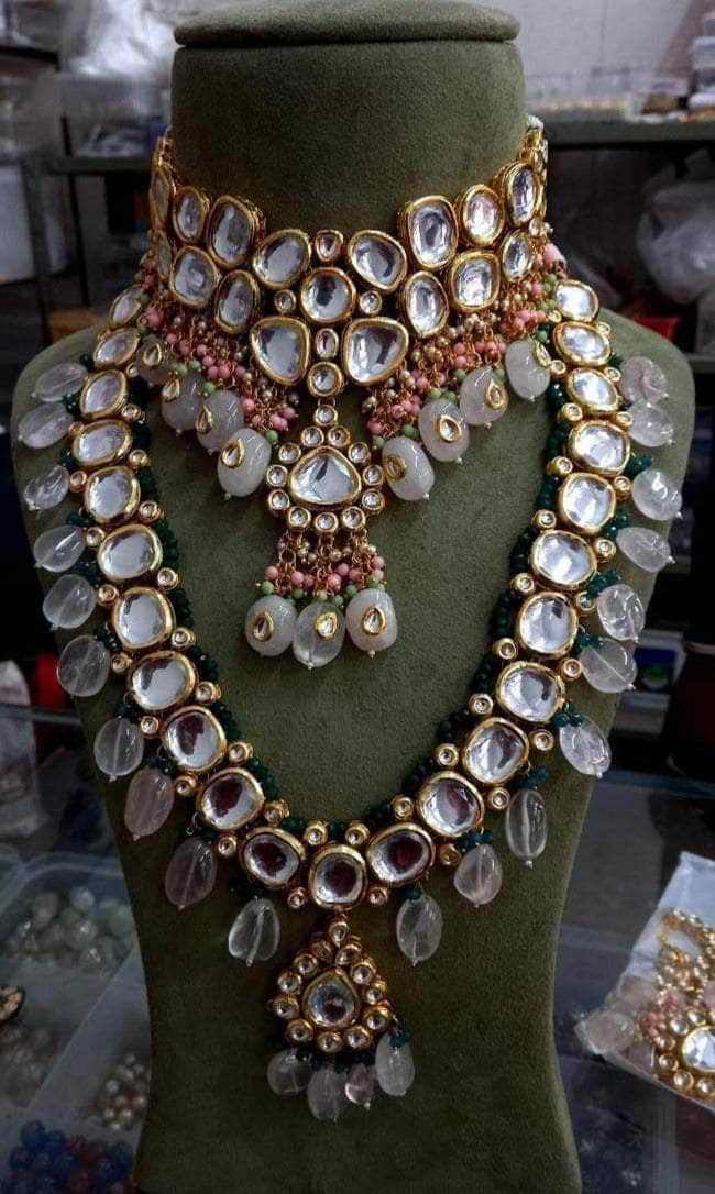 Zevar Necklaces A Gorgeous Wedding With A Bride In A Uniquely Kundan Necklace Set By Zevar.
