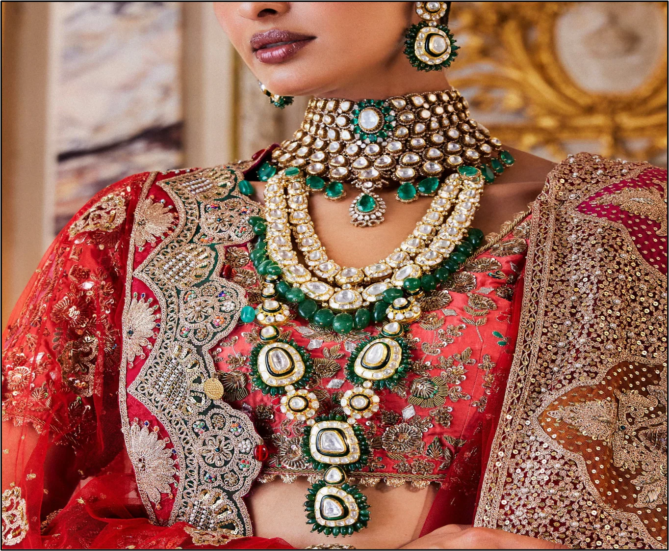 Polki Choker Necklace Collection - Bridal & Ethnic Choker Designs