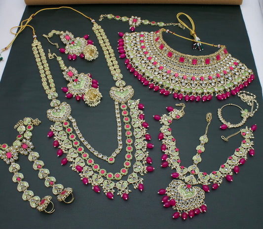 Romantic Pink CZ Bridal Jewellery Set