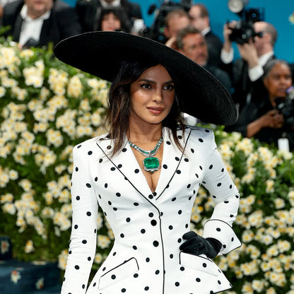 Zevar Necklace Emerald Royalty Statement Necklace Set – Inspired by Priyanka Chopra's Met Gala Look