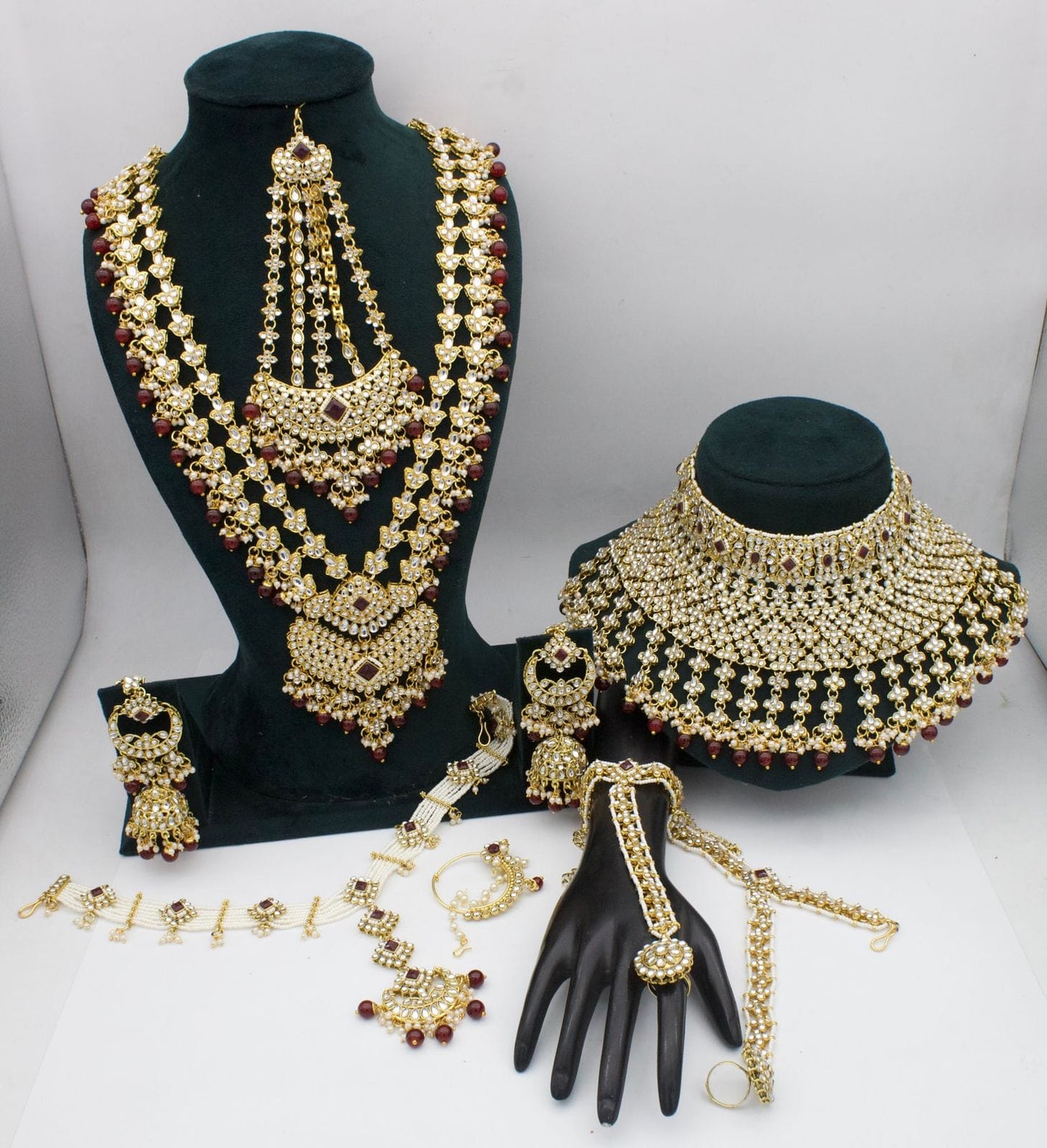 Padmavati Bridal jewelry Mystique Maroon Kundan Bridal Jewellery Collection