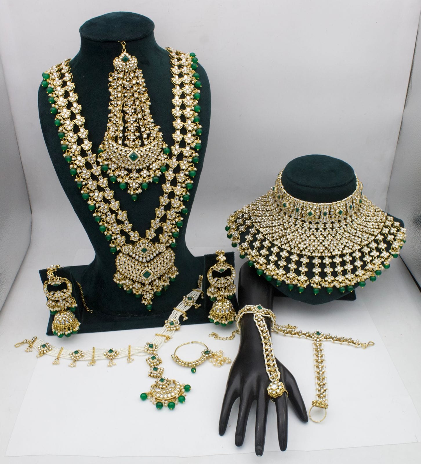 padmavati bridal jewelry verde elegante green kundan bridal jewellery collection 41780270006505