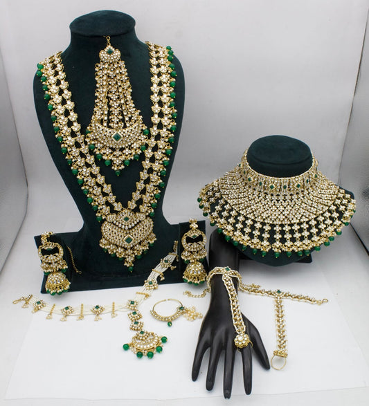 Padmavati Bridal jewelry Verde Elegante Green Kundan Bridal Jewellery Collection