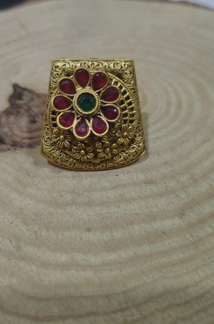 the Zevar Cocktail ring The Mayura Royal Filigree Ring