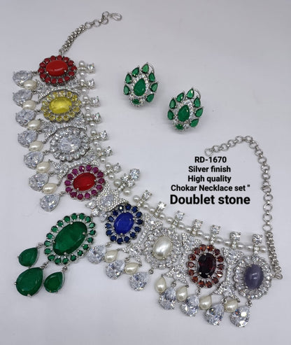 The Zevar Jewellery Bridal necklace Isha Ambani Inspiring Navratna Necklace