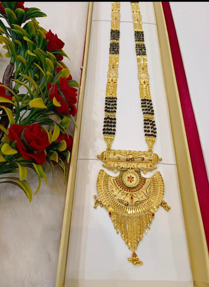 the Zevar mangalsutra One Gram Gold Plated Mangalsutra
