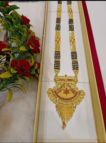 the Zevar mangalsutra One Gram Gold Plated Mangalsutra