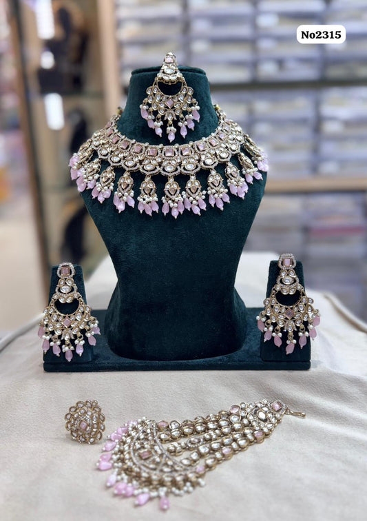 the Zevar polki bridal set Emerald Green The Royal Polki & Pearl Semi Bridal  Wedding Ensemble Zevar Exclusive