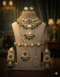 the Zevar Semi Bridal Jewelry Set The Royal Emerald Semi Bridal Jewelry Set