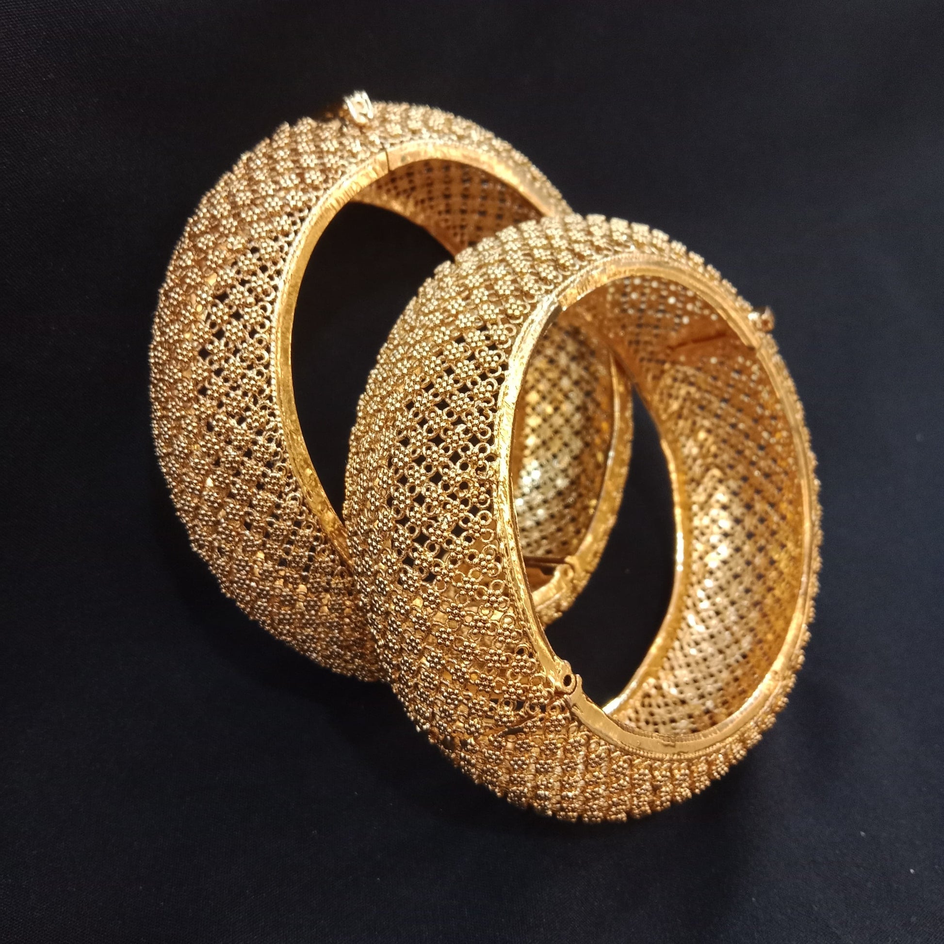 Zevar Bangle Antique Gold Plated Bangles