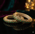 Zevar Bangle Regal Rajwadi Gold Plated Bangle | Exquisite Bridal Jewellery
