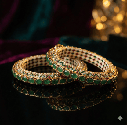 Zevar Bangle Regal Rajwadi Gold Plated Bangle | Exquisite Bridal Jewellery