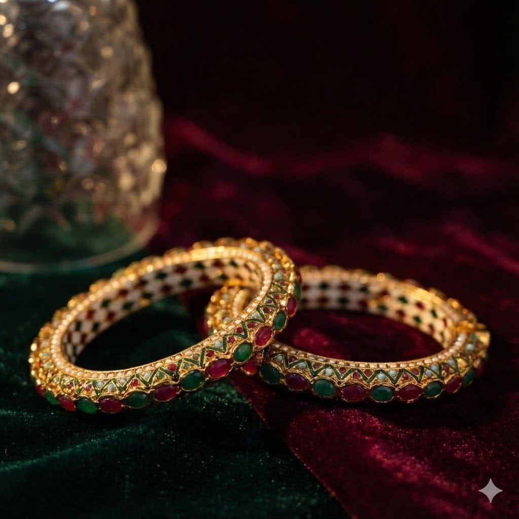 Zevar Bangle Regal Rajwadi Gold Plated Bangle | Exquisite Indian Jewellery