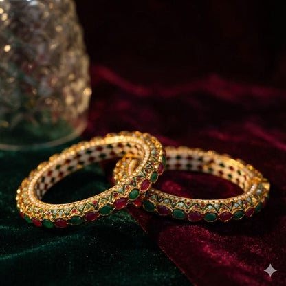 Zevar Bangle Regal Rajwadi Gold Plated Bangle | Exquisite Indian Jewellery