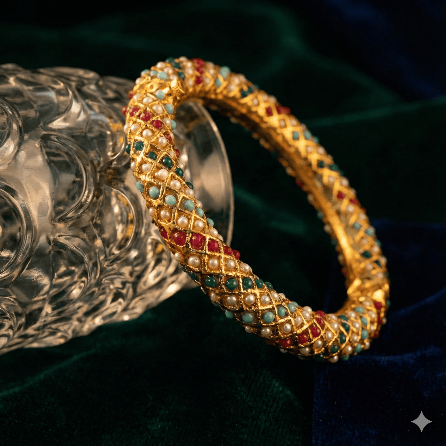 Zevar Bangle Regal Rajwadi Gold Plated Bangle | Opulent Indian Jewelry