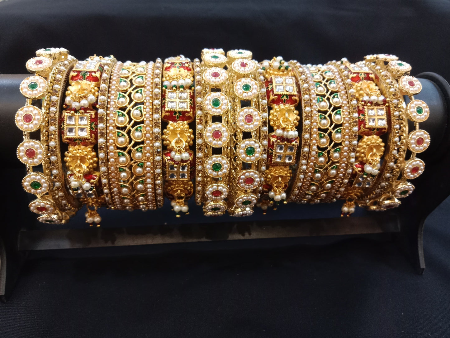 Zevar Bangle Traditional Hand Crafted Bridal Bangle Set