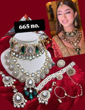 Zevar Bridal Choker Jewellery Set ZEVAR | Heavy Kundan Bridal Jewellery Set with Choker Necklace, Earrings, Maang Tikka & Haathphool – Wedding & Festive Wear