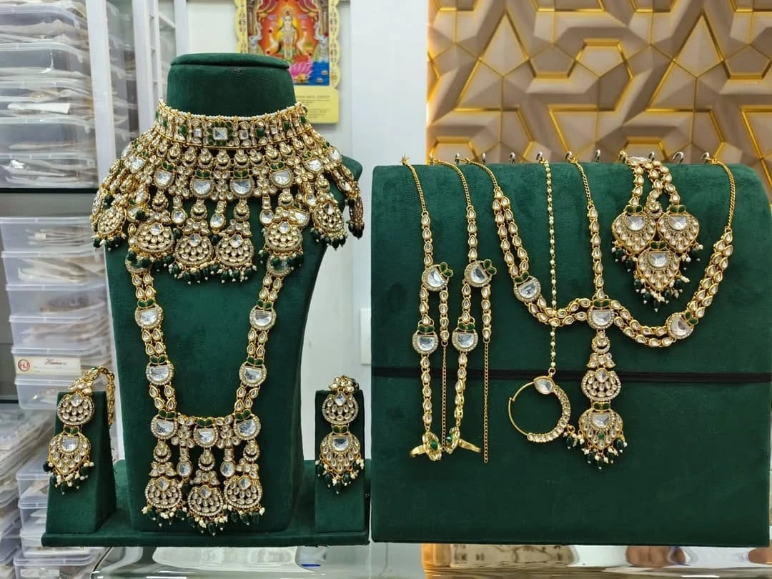 Zevar Bridal Jewellery Set Real Kundan Heavy Bridal Jewellery Set | Indian Wedding Jewels