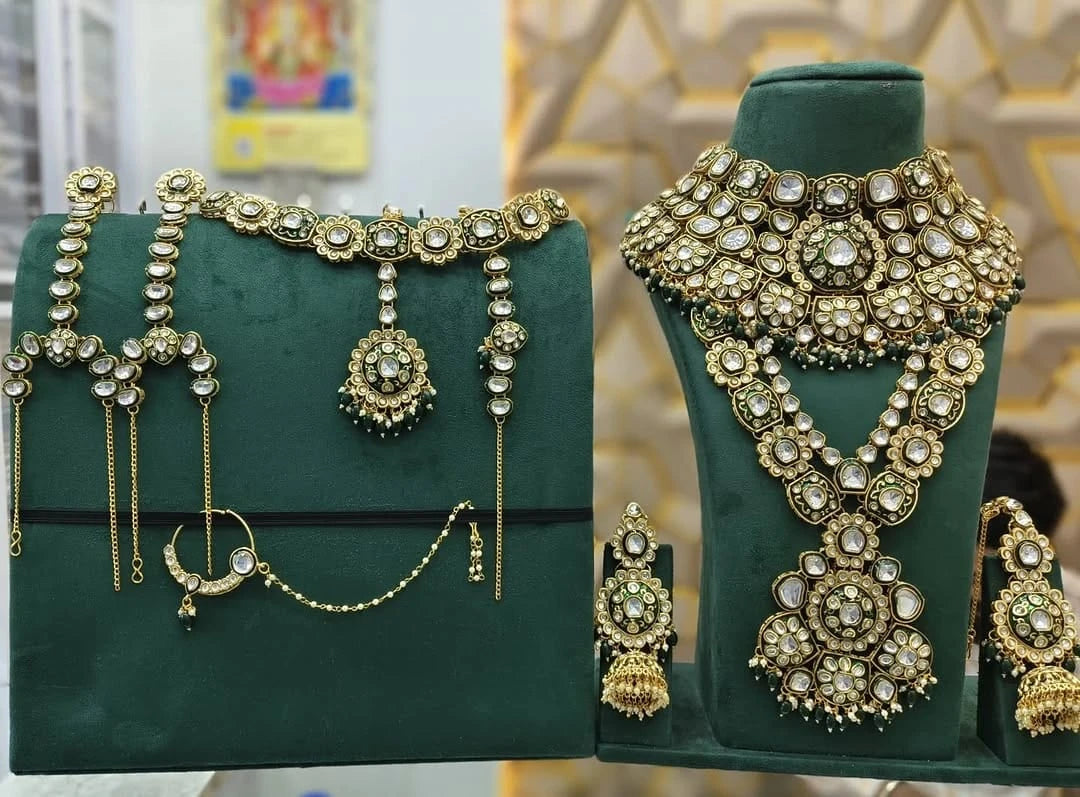 Zevar Bridal Jewellery Set Real Kundan Heavy Bridal Jewellery Set | Zevar