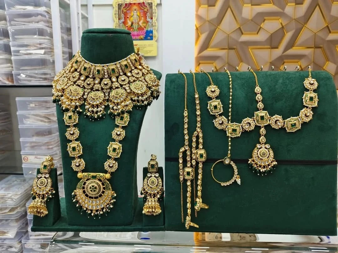 Zevar Bridal Jewellery Set Real Kundan Heavy Full Bridal Jewellery Set by Zevar | Royal Wedding Collection
