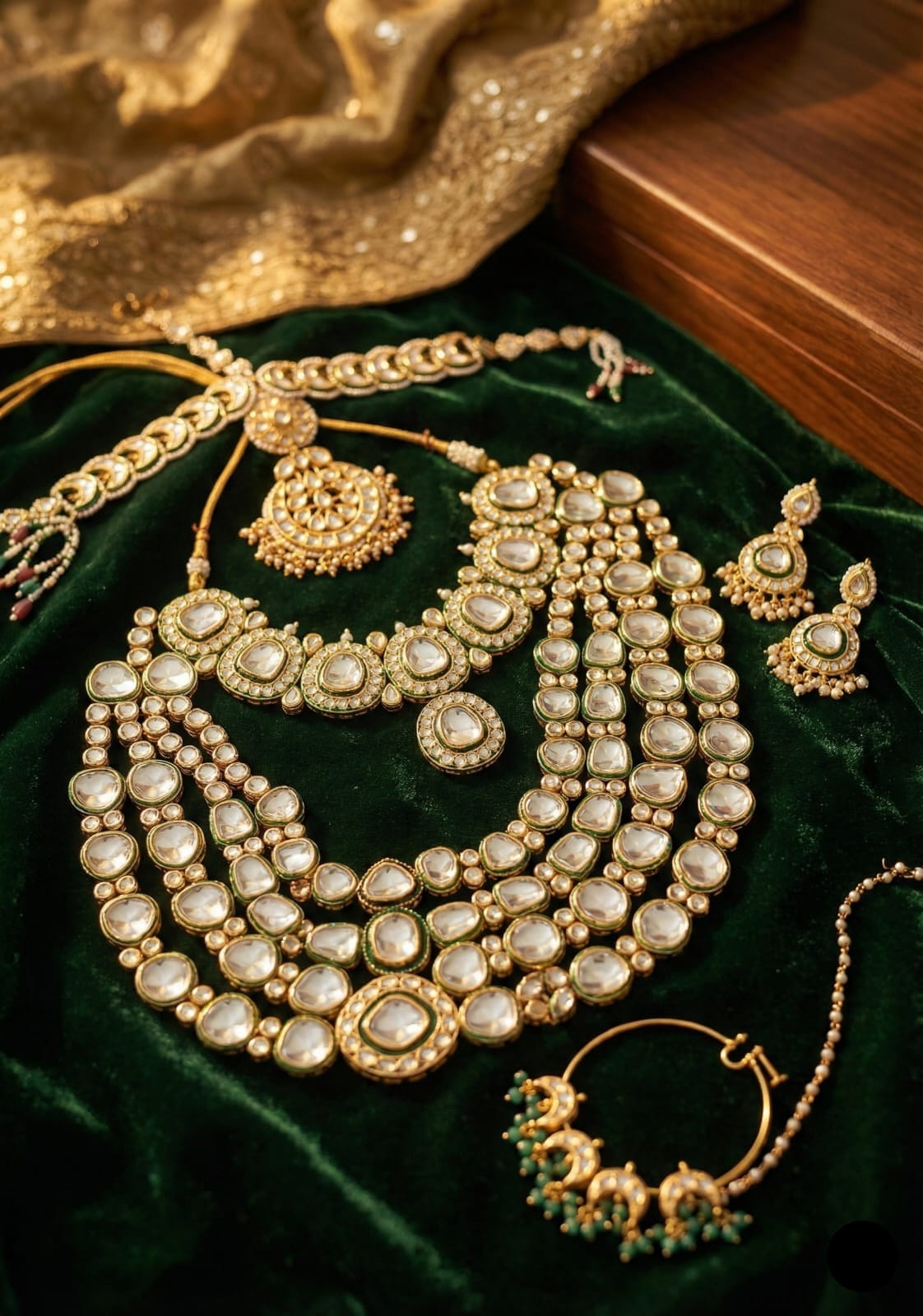 Zevar Bridal Jewellery Set Regal Kundan Bridal Jewellery Set | Exquisite Wedding Collection