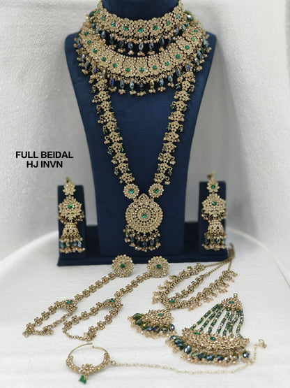Zevar Bridal Jewelry Set D 4 Exquisite Full Bridal Kundan Necklace Set - Wedding & Engagement Jewelry