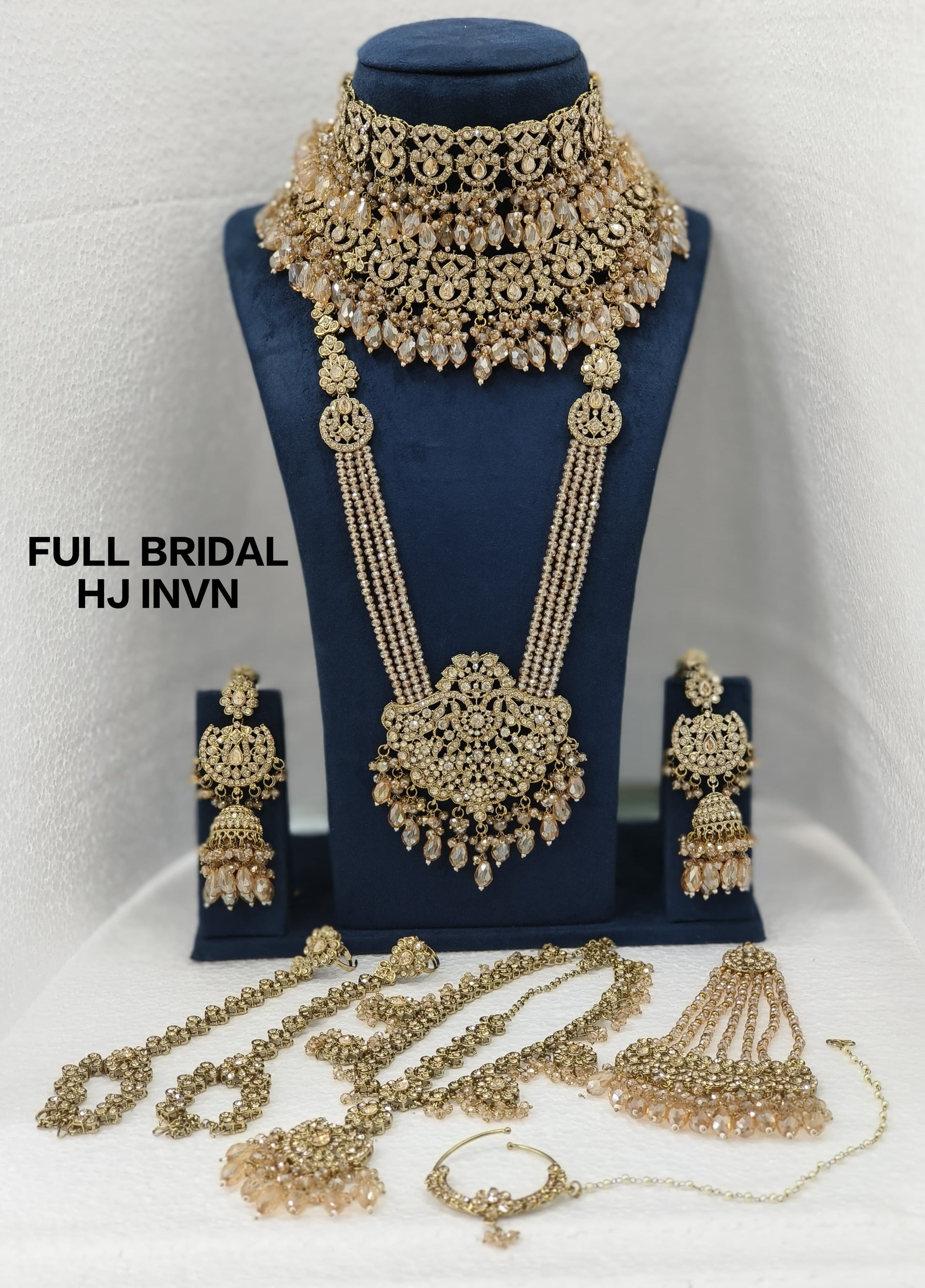 Zevar Bridal Jewelry Set D 5 Exquisite Full Bridal Kundan Necklace Set - Wedding & Engagement Jewelry
