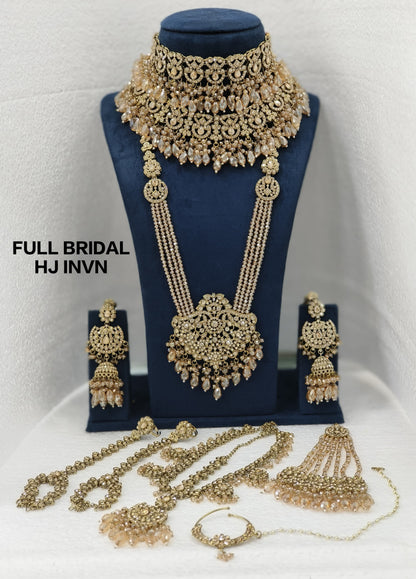 Zevar Bridal Jewelry Set D 5 Exquisite Full Bridal Kundan Necklace Set - Wedding & Engagement Jewelry