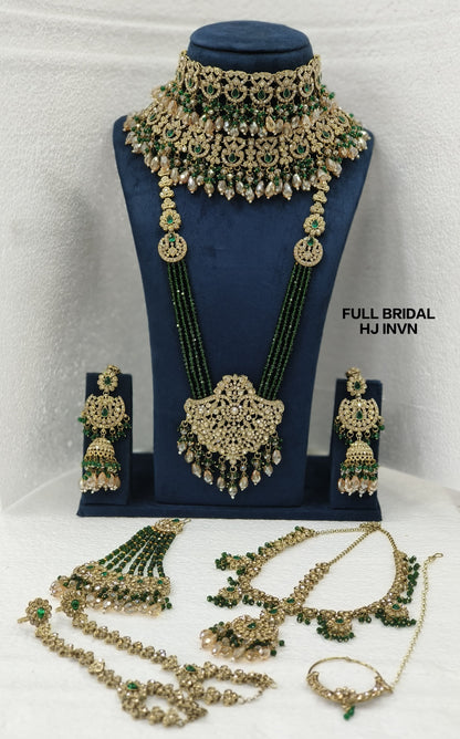 Zevar Bridal Jewelry Set D 6 Exquisite Full Bridal Kundan Necklace Set - Wedding & Engagement Jewelry