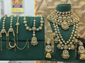 Zevar Bridal Jewelry Set Green Heavy Kundan Bridal Jewelry Set | Zevar Wedding Collection