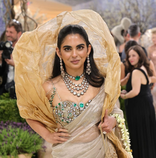 Zevar Bridal Jewelry Set Isha Ambani Inspired Emerald Diamond Layered Necklace Set – Luxury Bridal Statement Jewellery | Zevar