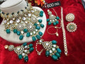 Zevar Bridal Jewelry Traditional Kundan Bridal Necklace with Matching Earrings