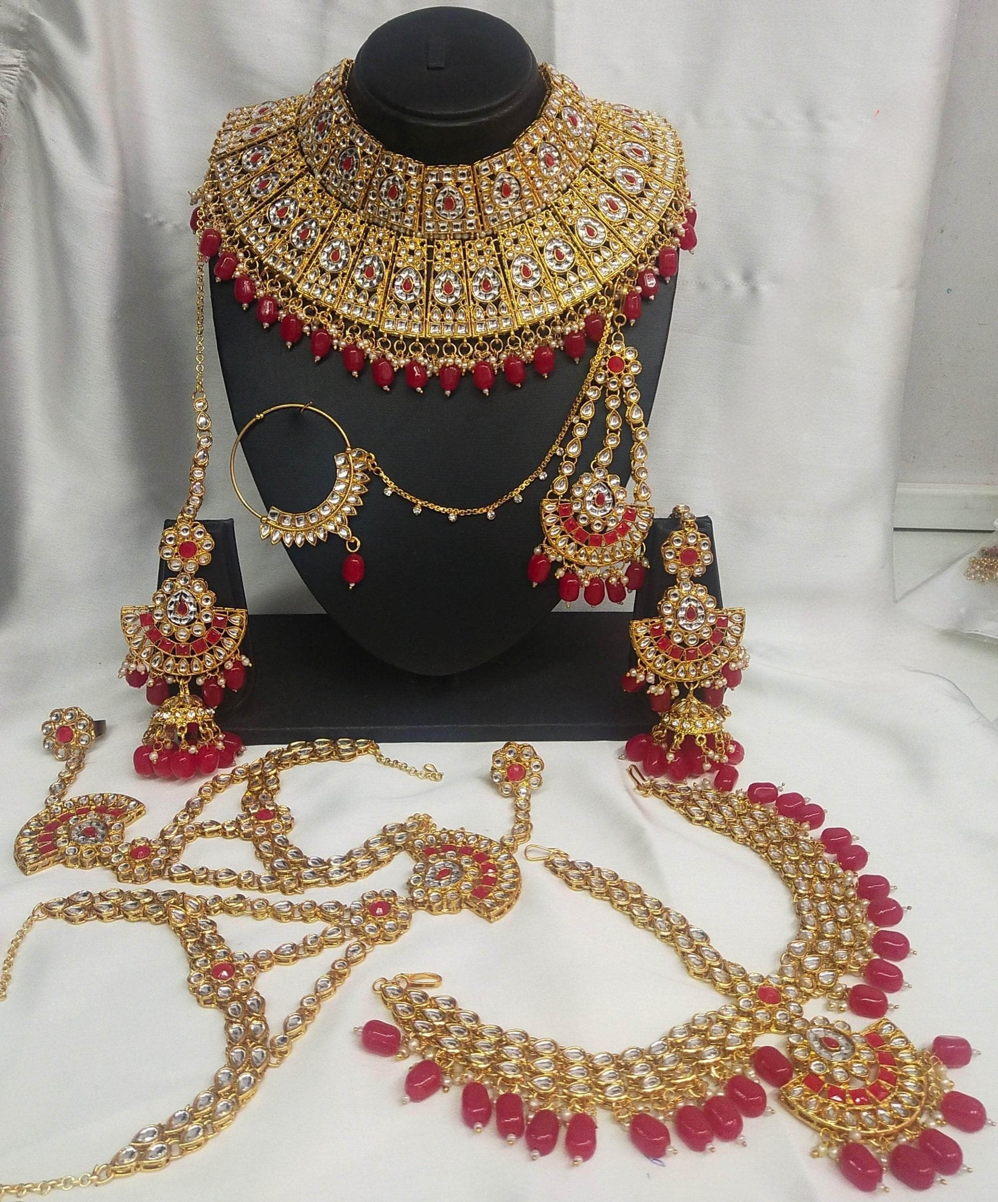 Zevar Bridal necklace Mehroon ZEVAR I Indian Bridal Jewellery Set For Women/Girls