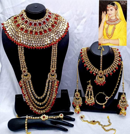 Zevar Bridal necklace meroon ZEVAR | Premium Quality Kundan Bridal Jewellery Set