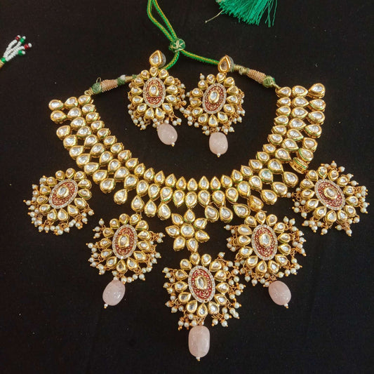 Zevar Choker necklace Classic Kundan Necklace Set with Meenakari Work