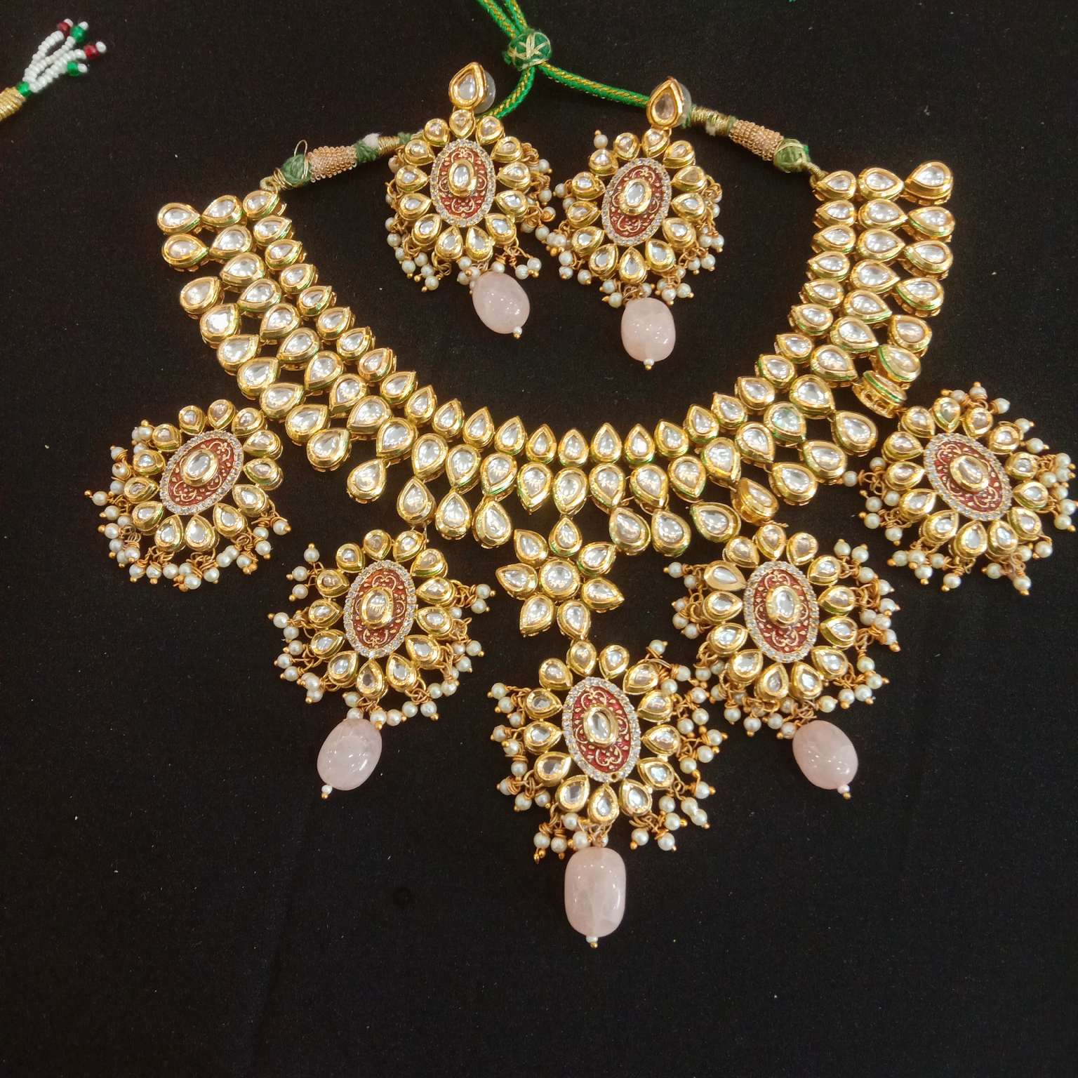 Zevar Choker necklace Classic Kundan Necklace Set with Meenakari Work